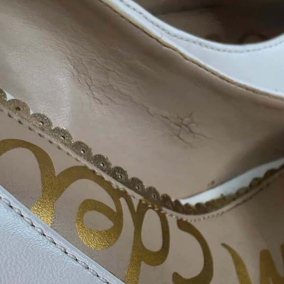 Sam Edelman Hazel White Leather Pointed Toe Pumps - Picture 12 of 15